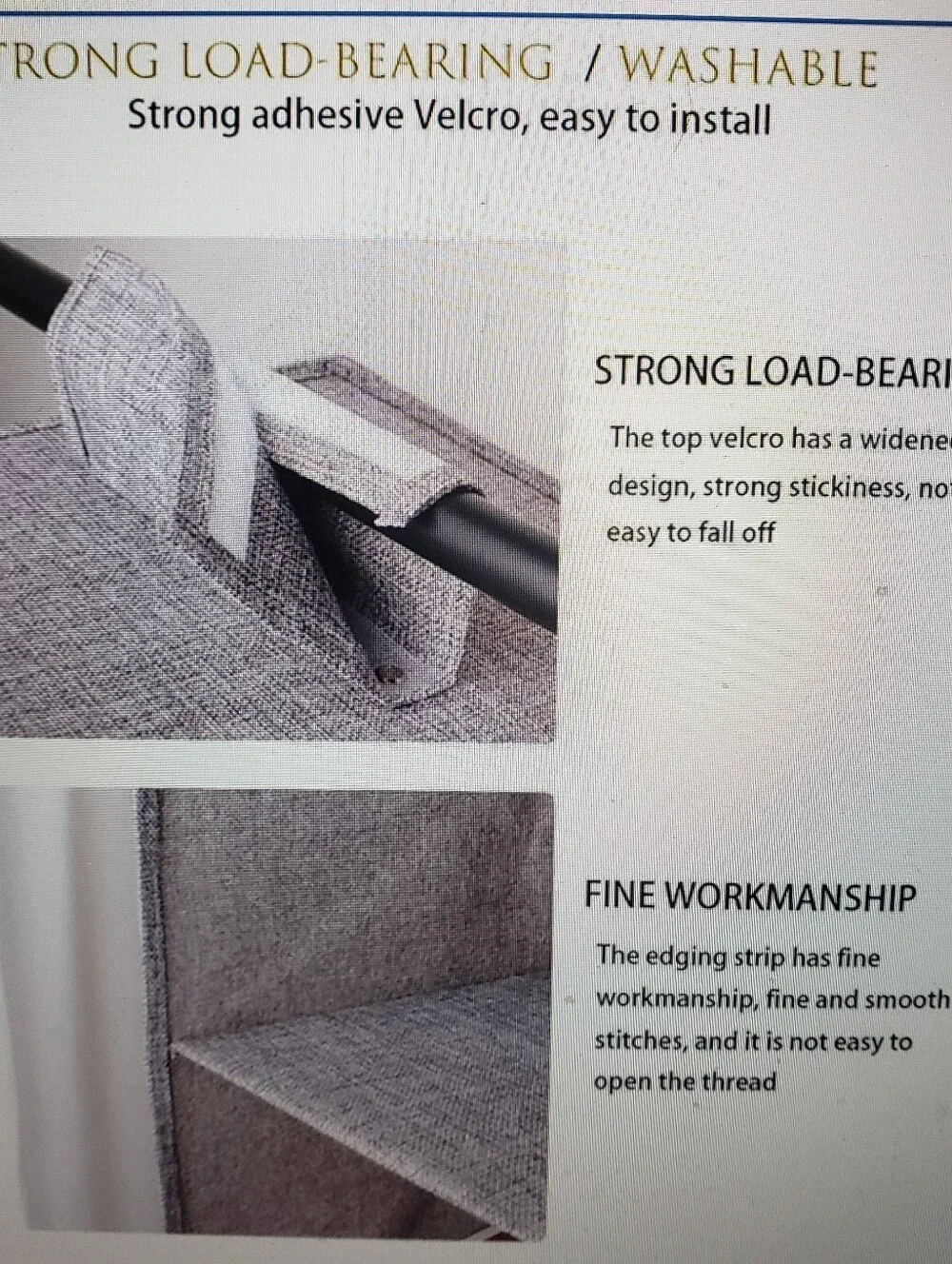 New Gray Hanging Closet Organizer 4-Shelf Collapsible 31.5